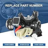 81900-D5B00 Ignition Lock Switch Assembly with 2 Keys Compatible with 2016-2020 KIA Optima Ignition Lock Housing Cylinder Replace# 81900D5B00 81905-D4120 81991-35240