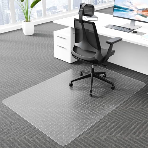 Amyracel Office Chair Mat for Low Pile Carpet, 40" x 60" Desk Chair Mat for Carpeted Floors, Clear Carpet Floor Protector Mat for Office Chair