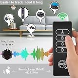 Luubom Key Finder 80DB+ Tracking Devices, Item Locator Tags with 164ft, Wireless Locator for Finding Wallet Phone Glasses Pet, 1 RF Transmitter & 4 Receivers