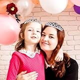 inSowni 8 Pieces Decorative Princess Dazzling Rhinestone Silver Metal Tiara Crown Headbands Wedding Birthday Party Prom Headpieces for Brides Bridesmaids Women Girls Teens Kids