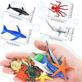 Chivao 72 Packs Ocean Sea Animal Toys Safari Animals Figures Toys Mini Realistic Plastic Bath Water Figures for Kids Party Supplies(Ocean Animals)