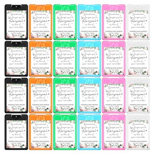 Dansib 24 Pack Hand Sanitizer Spray Bulk Thank You Travel Size Mini Hydrating Hand Sanitizer Pocket Spray Gifts for Housekeeping Appreciation Week Gifts Coworker Staff Teacher Christmas Party Favor