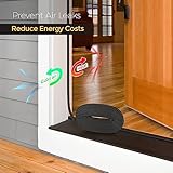 Weather Stripping Door Seal Strip Soundproof Q Foam Weather Stripping for Door Frame, Exterior Door Weather Stripping for Large Gap, Easy to Install（Black, 26FT