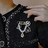 Vintage Fashion Eiffel Tower Pearl Brooch pins Brooches for Women Wedding/Banquet Jewelry