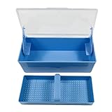 AmeriCan Goods Medical Instrument Sterilizer Box Professional Tools Cool Sterilization Plastic Tray for Dental, Medical Tool, Tatoo, Nail (Blue)