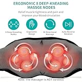 Shiatsu Neck and Back Massager with Soothing Heat, Nekteck Electric Deep Tissue 3D Kneading Massage Pillow for Shoulder, Leg, Body Muscle Pain Relief, Home, Office, and Car Use