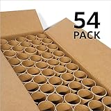 54 PC Cardboard Paper Tubes for Crafts - 10" x 1.5" Inch Kraft Thick Paper Towel Rolls for Classrooms, Projects, DIY, Arts and Crafts