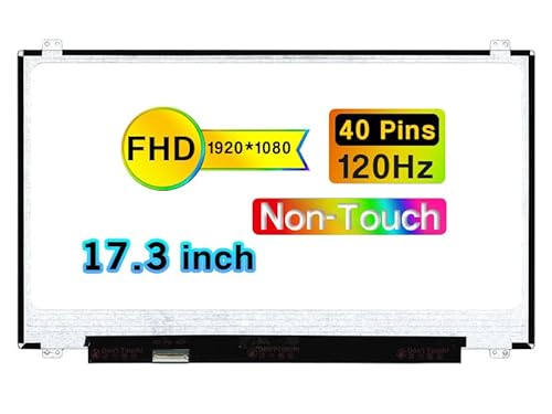 POBRIDA 17.3 Inches New Screen Replacement for MSI GE72 7RE Apache PRO FHD 1920 * 1080 40 Pins 120HZ LCD Non-Touch Screen Display Panel