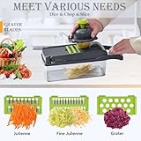 Pro-Series 16-in-1 Vegetable Chopper, Dewpeton Mandoline Slicer, Veggie Chopper, Food Chopper with Container, Vegetable Cutter Chopper & Spiralizer for Onion Salad (Home Essential Gadget & Kitchen)