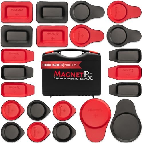 MagnetRX® Biomagnetic Therapy Magnets Kit – Imanes para Biomagnetismo Médico – Dr Goiz Bio Magnet Pair for Biomagnetism Magnets Therapy – Assorted Round & Rectangular 2500-5200 Gauss (22 Mixed Units)