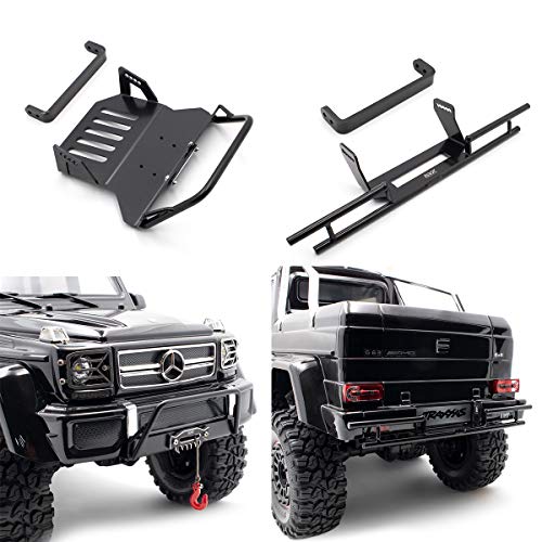 KYX Racing Alloy Front Rear Bumper Set Upgrades Parts Accessories For RC Crawler Car Traxxas 6x6 TRX6 TRX4