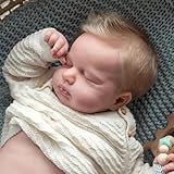 OYESY Reborn Baby Dolls Girls 20 Inches Handmade Washable Reborn Babies Soft Vinyl Body with Anatomically Correct, Reborn Doll Looks Like a Real Baby (Closed Eyes Blonde Girls)