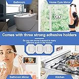 URROY Shower Phone Holder Waterproof, 360° Rotation Shower Phone Case, Anti-Fog High Sensitivity Universal Cover Mount Stand for Bathroom Wall Mirror Bathtub Kitchen, Gift for Men Women