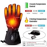 SNOW DEER Heated Gloves for Men Women, Electric Glove Rechargeable Battery Heated Hand for Motorcycle Biking Hunting Arthritis Skiing Working