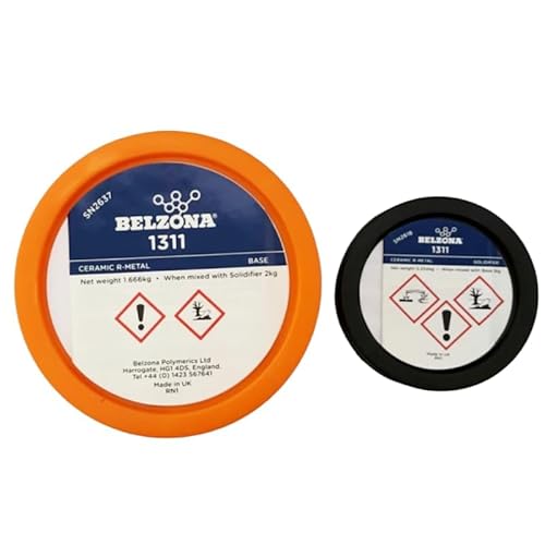 Belzona 1311 Ceramic R-Metal 2kg Kit Metal Repair Composite Epoxy Resin Based Structural Adhesive Protection Against Erosion Corrosion Chemical Resistance Solvent Free Room Temperature Cure