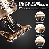 Ufree Professional Beard Trimmer for Men, Zero Gapped T-Blade Hair Clipper & Mustache Trimmer Kit with LCD Display, Precision Edgers for Haircut & Grooming, Barber-Grade Electric Shaver, Gifts for Men