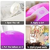 WISYOK 4000 Pcs Glue Dots for Balloons, Removable Double-Sided Adhesive Dots, Craft, Wedding Decoration Point Stickers