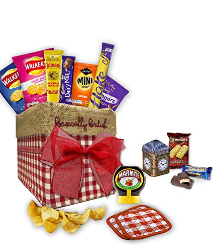 The Ultimate British Food in Traditional Hand Embroidered Basically British Box with pair of hand quilted drink Coasters
