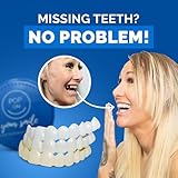 Custom-Made POP ON VENEERS | Comfort Fit Clip On Veneers | at-Home Impression Kit | Stain-Resistant | Veneers Teeth for Women, Fake Teeth for Men | Top & Bottom | Cover Missing Tooth, Gaps, Chips