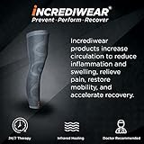 Incrediwear Leg Sleeve – Full Length Long Leg Sleeve for Leg Pain Relief & Muscle Recovery, Helps Reduce Swelling & Inflammation, Promotes Circulation, Leg Sleeves for Men & Women (Charcoal, X-Large)