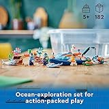 LEGO City Explorer Diving Boat 60377 Ocean Building Toy, Includes a Coral Reef Setting, Mini-Submarine, 3 Minifigures and Manta Ray, Shark, Crab, 2 Fish and 2 Turtle Figures