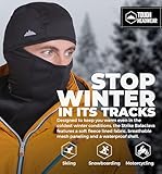 Tough Headwear Balaclava Ski Mask for Men and Women - Winter Shiesty Mask Cover - Cold Weather Full Face Masks - Snow Gear for Skiing, Snowboarding, Running & Motorcycle - Black