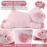 meowtastic Pig Weighted Stuffed Animals - 28 Inch 5.0 Pounds Weighted Plush Pig Stuffed Animals - Large Stuffed Pig Weighted Plush Pillow - Cute Plush Toys Gifts for Kids & Adults (28" 5.0 lbs)