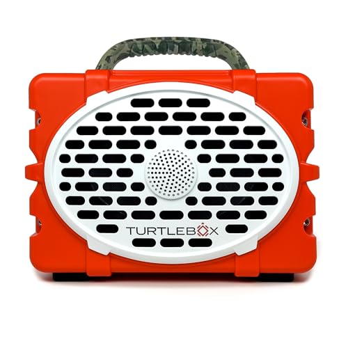 Turtlebox Original Gen 3: Portable Outdoor Bluetooth Speaker – Ultra-Loud (120dB), Waterproof (IP67), Rugged, Impact-Resistant, 3-Day Battery | Party Mode: Unlimited Pairing Stereo, Orange/Camo