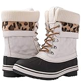 GLOBALWIN Snow Boots For Women White Women's Winter Boots 8M