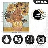 Kitchen Dishwasher Cover Van Gogh Sunflower Art Magnetic Dishwasher Stickers Decor Panel Decal, Home Decor Magnetic Stickers for Cabinet Appliances 23in W x 26in H