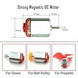 6 Set DC Motors Kit, Mini Electric Hobby Motor 3V -12V 25000 RPM Strong Magnetic with 86Pcs Plastic Gears, 9V Battery Clip Connector,Boat Rocker Switch,Shaft Propeller for DIY Science Projects