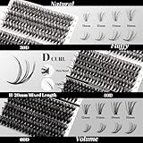 DIY Lash Extensions Kit 320pcs Individual Lashes Clusters 30D 40D 60D D Curl Eyelash Extension Kit with Applicator and Lash Bond&Seal, Lash Remover For False Eyelash Mix 11-20mm (30D+40D+60D KIT)