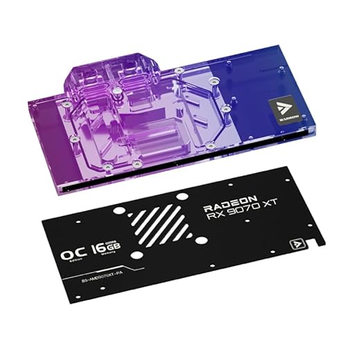 Barrow Copper GPU Water Cooling Block GPU Waterblock for ASRock Radeon RX 9070 XT Taichi 16GB OC