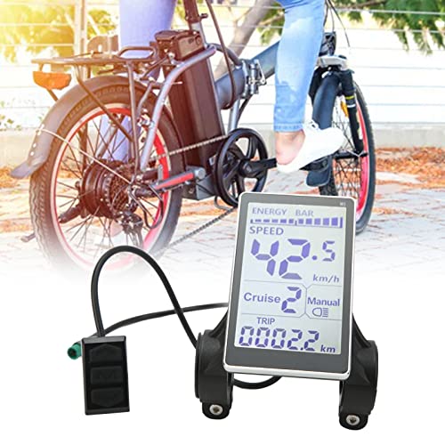 Ejoyous E Bike LCD Display Computer, Display Speedometer Odometer Meter, for 24V 36V 48V 60V Electric Electric Scooter Accessories, Ejoyoushz0obcq89y