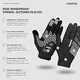 GripGrab Ride Windproof Spring Fall Gel Padded Bicycle Gloves Thermal Cycling Gloves Cold Weather Thin Winter Cycling Gloves