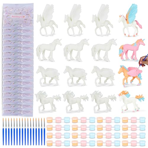 Unicorn Party Favors Painting Kit Pack 16 - BONNYCO | Pinata Stuffers, Kids Party Favors, Prizes for Kids, Unicorn Party Supplies, Paint Party Favors, Girls Birthday Party Favors for Kids Goodie Bags