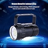 Camrusic Dive Light, Diving Flashlight 18000 Lumen IPX8 Waterproof Diving Torch Scuba Dive Lights 500M Underwater LED Flashlight Submersible Lights