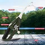 Ronco Pocket Fisherman All-in-One Portable Rod and Reel Combo Spin Casting Outfit, Foldable and Compact, Mini Tackle Box in Handle, Great for Kids and Adults