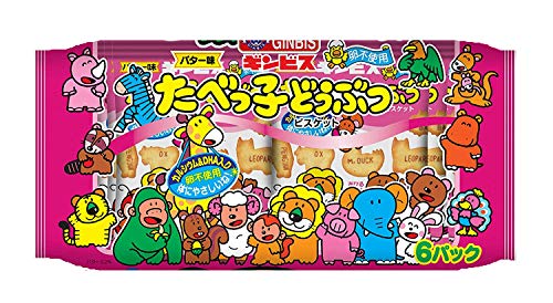 GINBIS Japan Animal biscuit butter taste 6P 162g (27g × 6 bags) × 12 pcs