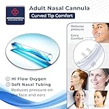 Mend You Medical Curved Tip Cannula Nasal Tubing for Oxygen. Hospital Grade 7 Foot Oxygen Tubing, Hi-Flow Oxygen Tube, Universal Connector, Soft Kink Resistant Air Tubing Latex Free (50 Cannulas)