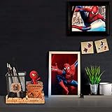 BREIS Spiderman Pen Holder, Creative Novelty Office Desk Decorations Man boy Girls Gadgets Stationery Storage Box Unique Gifts for Spiderman Fans (Red-A)