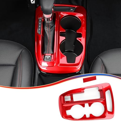 MUXEE Center Console Frame Gear Shift Panel Cover, for Chevrolet Trax 2024 2025 - ABS Wine Red Sport Interior Trim Full Set Accessories