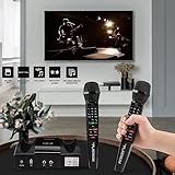 The Platinum Cello 2 Karaoke Machine for TV, Adults and Kids, Huge Song Library 23000+ Mixed Language Indian, English and Filipino etc. Songs MV, 2 Upgraded Karaoke Wireless Microphones with Songbook