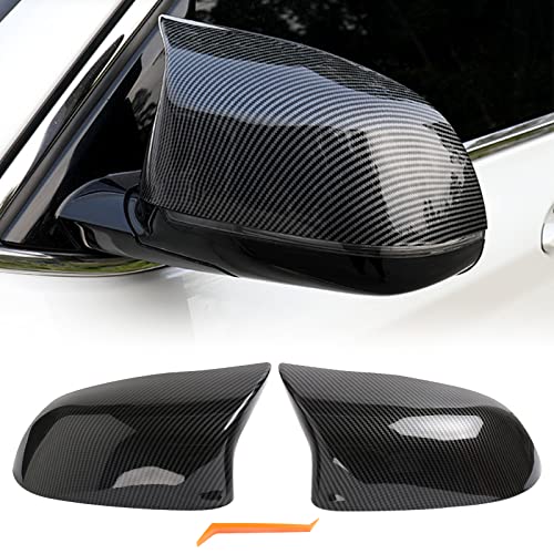 BILLDIO Side Mirror Caps，Carbon Fiber Rearview Compatible with 2014-2018 X3 F25 X4 F26 X5 F15 X6 F16