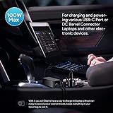 HKY Universal Laptop Car Charger PD 100W 95W 90W 65W DC Travel Adapter for HP Dell Gateway Lenovo LG Acer ASUS Compaq Samsung Sony Fujitsu Toshiba and More Notebook Computer Tablet Speaker Smartphone