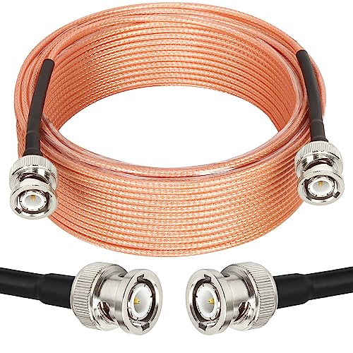 XRDS -RF BNC Cables 50FT, 50 Ohm BNC Male Cable RG316 Antenna Cable for Antenna Scanners Handheld Ham Radios etc.