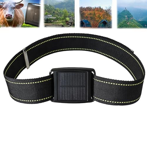 Animal GPS Tracker, Solar Locator, Distance: 2-10m/real-time Positioning/Waterproof/2 Alarm Methods/Solar Power, Used to Track Cattle/Sheep (Solar + Charging)