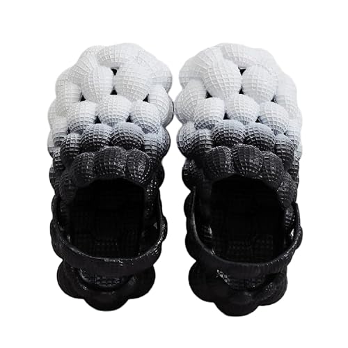 Onngaku Man Women Bubble Slides with Strap Black Bubble Slippers Fun Slippers Shoes for Indoor Outdoor,Women Size11-11.5,Man Size11-12