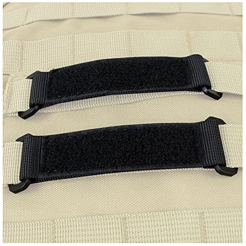 ROCOTACTICAL Hook and Loop Tactical Patches Board Molle Attachment, Patches Display Board Tactical Molle Hook and Loop Molle Panel for Badges and Insignia Patches- 1x4.6inches, 2pack