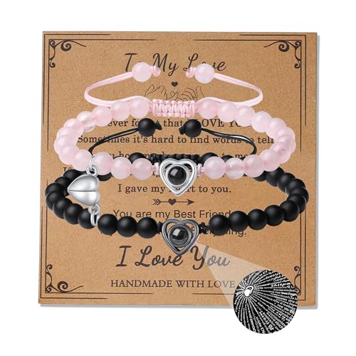 XIANNVXI Bracelet, 100 Languages I Love You, Relationship Distant Bracelets, Couples Matching Bracelets, Valentines' Day Gifts